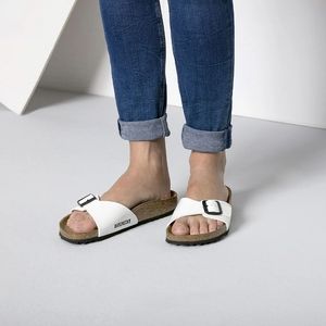 Birkenstock Madrid White Patent Leather Sandal